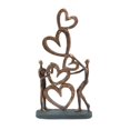 thumbnail image 1 of Sagebrook Home Polyresn 16.5" Couple avec Coeurs, Bronze, 1 of 2
