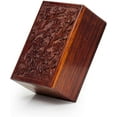 thumbnail image 6 of Artisans Crafted Premium Rosewood Decorative Hand Carved Wooden Urns | Carved with Precision | Memorial Wooden Urns for Loved Ones | Nagina International (X-Small), 6 of 6