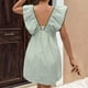 thumbnail image 5 of TaTaai Women's V-Neck Flutter Sleeve Dress Ruffled Flounce Hem Loose Fit Flowy Casual Summer Short Sleeve Mini Dress Daily Office Wear Vacation Gift, 5 of 7