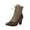 Brown, variant on Boot for Women Women Fashionable And Casual Versatile And Winter Color Blocked Lace Up Short Boots Boots Ladies' Mid Heel And Ankle Boots Brown 39