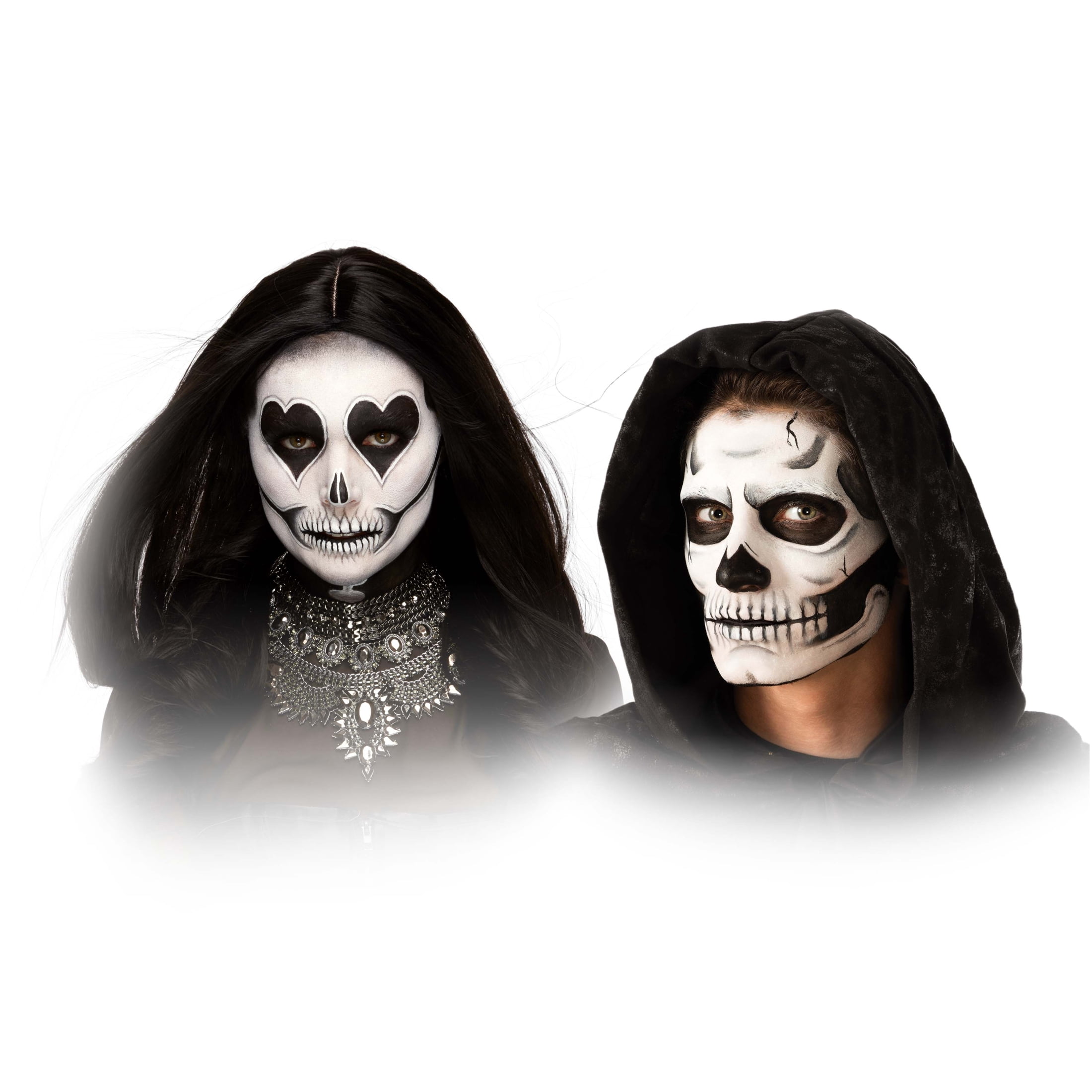 Skeleton Make-Up Kit, 4 Pieces, Halloween Costume Accessory for Adults, by Rubies
