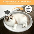 thumbnail image 4 of iFaveorr Cat Desk Bed, Window Desk Cat Hammock Bed, Sturdy Anti-Slip Base Hanging Cat Perch, Large Space Soft Fluffy Cat Bed Holds Up to 45 Lbs for Desktop Table, 4 of 7