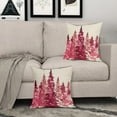thumbnail image 3 of Christmas Tree Pillow Covers 20x20 Set of 2 Xmas Rustic Nature Themed Hot Pink Forest Decorative Outdoor Pillowcases Winter Gift Holiday Farmhouse Throw Cushion Case Decor for Couch Sofa Bed, 3 of 6