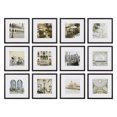 Gallery Perfect 12 Pc Black Square Photo Gallery Wall Picture Frame Set