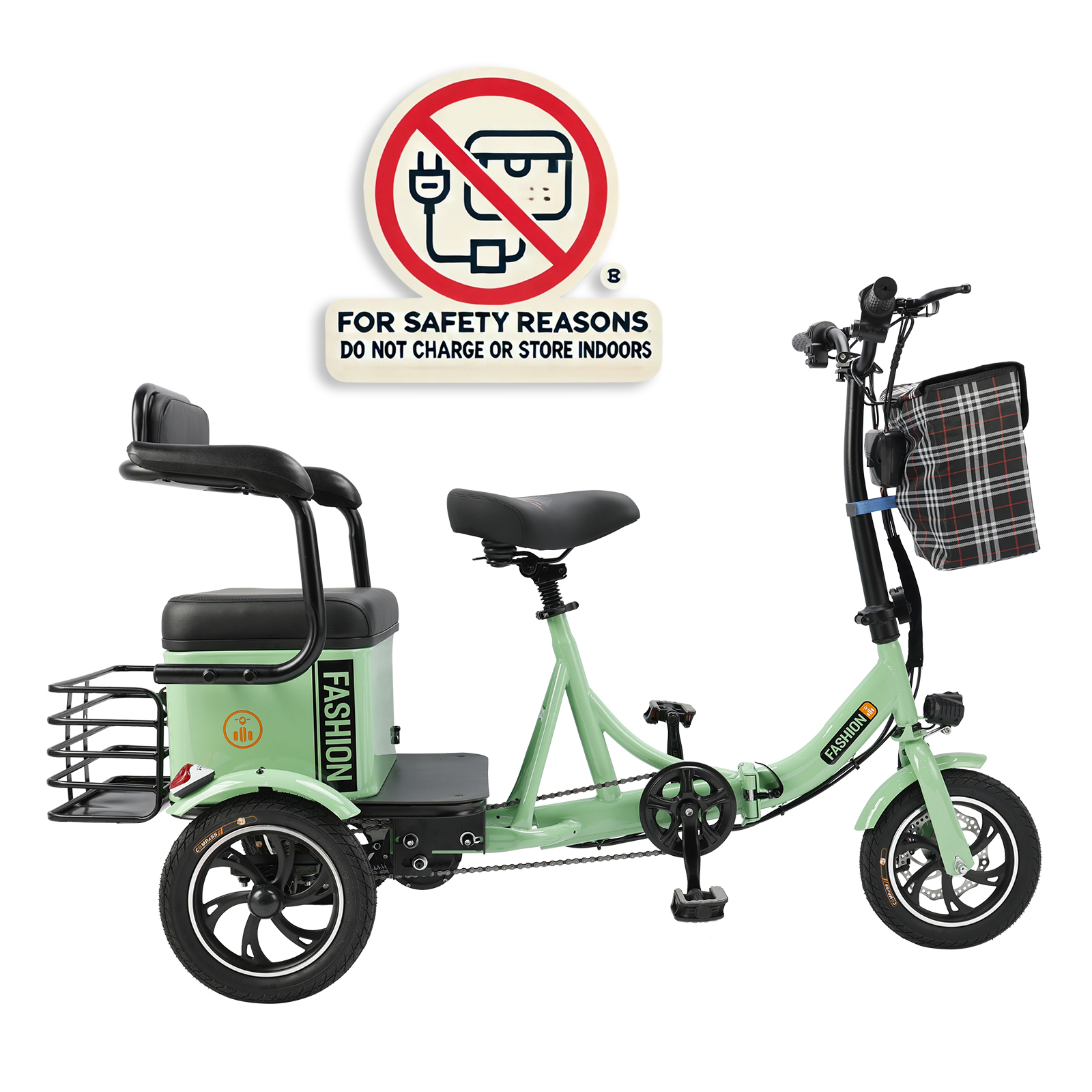 ARTUDATECH Electric Trike, Electric Tricycle for Adult, 400W 48V Foldable 3 Wheel Electric Bikes, Motorized Tricycle Adult Electric Three Wheels Bicycle for Adult Senior With Rear Seat