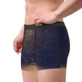 thumbnail image 2 of Susaid Gold Black Glitter Print Men's Mesh Boxer Briefs Cooling Breathable Sports Underwear Wide Waistband Boxer Briefs W/Fly-XX-Large, 2 of 5