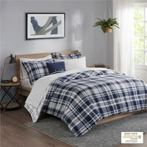 Madison Park Essentials Patrick King 8 Piece Comforter Set with Bed Sheets - Navy