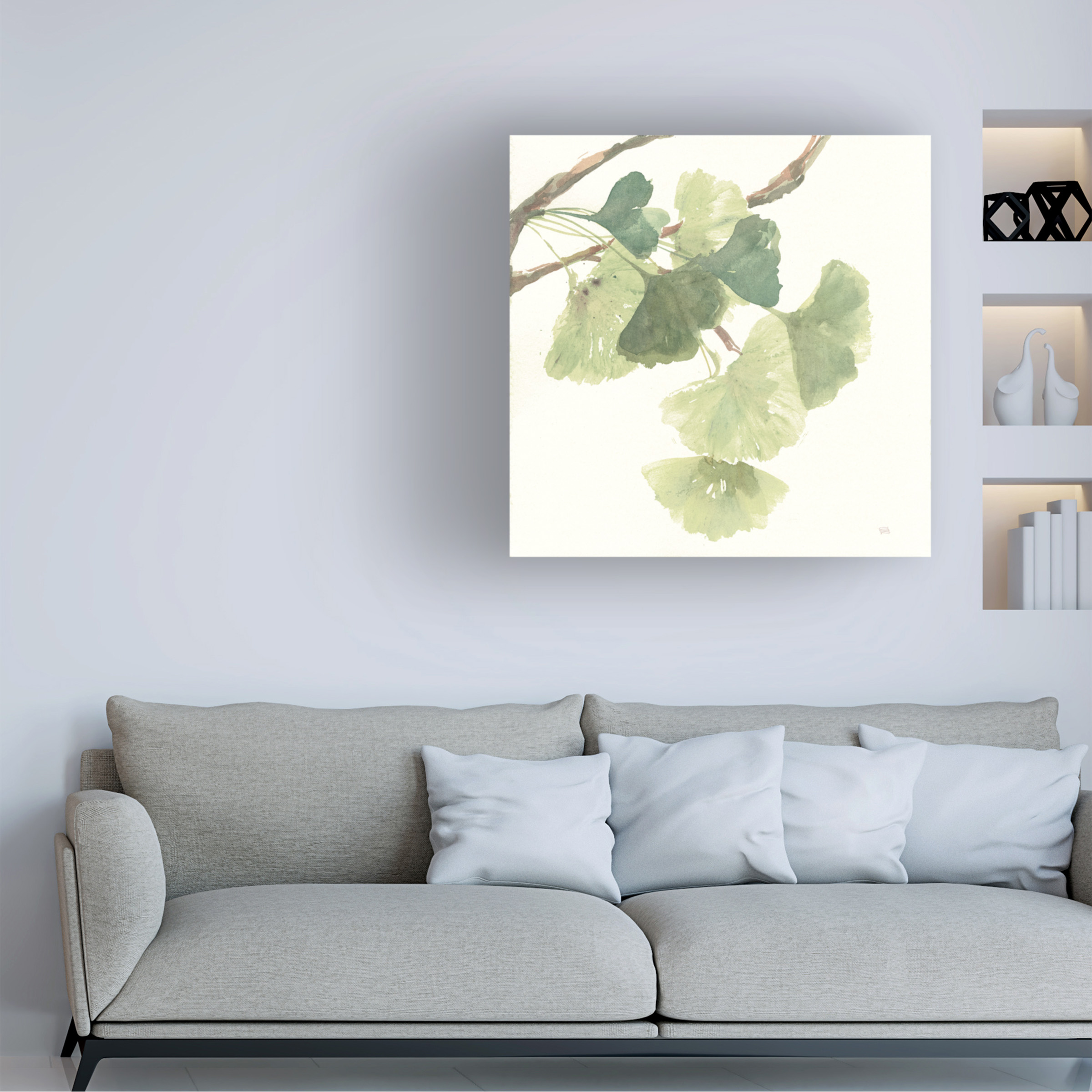Trademark Fine Art "Gingko Leaves I Light" Canvas Art by Chris Paschke