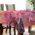 thumbnail image 4 of 60x90 Inch Tablecloth Polyester Square Tablecloth for Home Kitchen Dinner Decor Pastel Pink Roses, 4 of 9