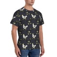 thumbnail image 2 of Bixox Men's Cartoon Rooster Printed Short Sleeve Skinny Athletic T-Shirt, 2 of 6