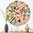 thumbnail image 2 of Designart 'Geometrical Retro Design XIV' Mid-Century Modern Wood Wall Clock, 2 of 5