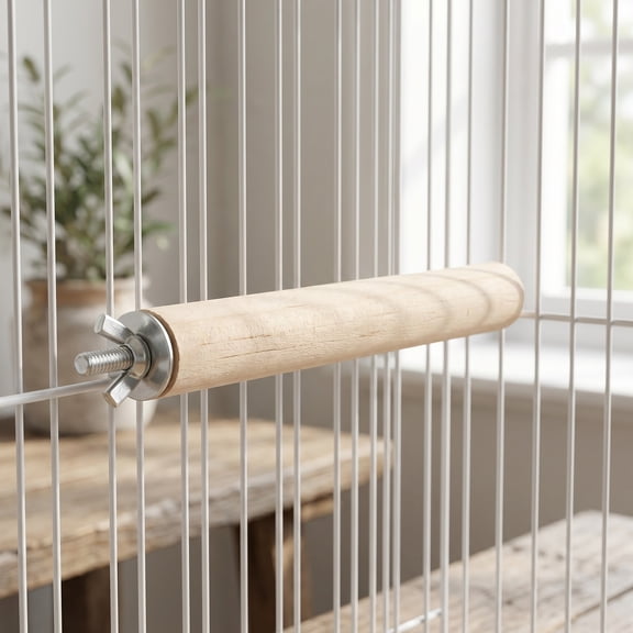 BESTYASH Wooden Bird Perches Khaki Natural Wood for Decor Easy to Install 5Pcs
