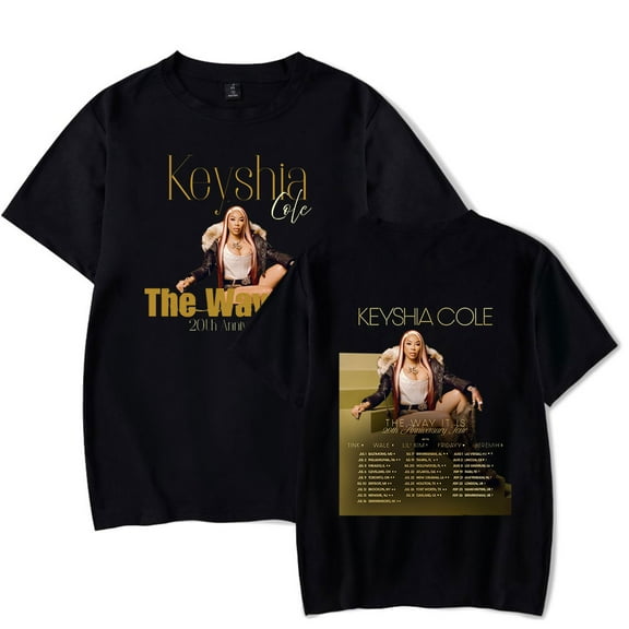 keyshia Cole Tour 2025 T-Shirts Merch Women Clothes Trend Casual Short Sleeve Top