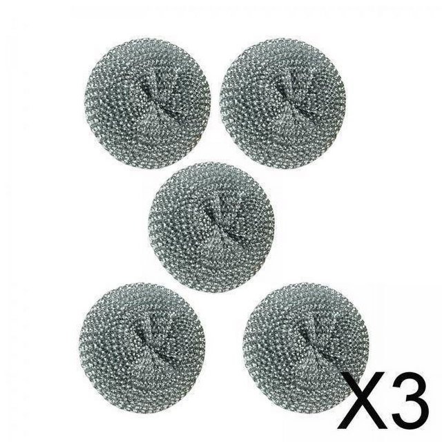 2x5 Piezas Fregadora de Hierro Fundido Fregadora de Utensilios Herramienta de Limpieza de Utensilios de Cocina Fregadora de Metal Fregadora de Platos 3 piezas