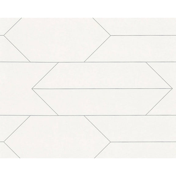 Concord Wallcoverings Textured Wallpaper Geometric Featuring Polygon Shapes , Metallic White, 21 In x 33 Ft (56 sq. ft), 348681