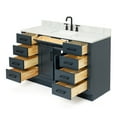 thumbnail image 5 of Ariel Hepburn 55 In. Rectangle Sink Vanity With 0.75 In. Carrara White Countertop In Midnight Blue, 5 of 9