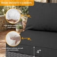 thumbnail image 6 of JORVIMAX Patio Furniture Sets 7 Pieces Outdoor Conversation Set All Weather Modular Sectional Sofa Wicker Rattan Sofa With Black Cushion, 6 of 7