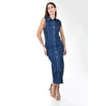 thumbnail image 4 of Vestido denim sin mangas Roman Fashion /Juvenil, 14389 (Azul dark) azul oscuro G, 4 of 5