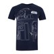 thumbnail image 1 of Star Wars - Camiseta de R2-D2 Esbozo Niños (Marino), 1 of 2