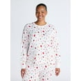 thumbnail image 2 of Joyspun Women's Cozy Lounge Collection Hacci Knit Sleep Top with Long Sleeves, Sizes XS-3X, 2 of 6