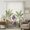 Green, Red, Yellow, variant on Green Palm Trees Sheer Curtains 45 Inches Long for Bedroom, Summer Tropical Flowers Plants Beige Light Filtering Privacy Drapes, Breathable Semi Sheer Short Window Treatment for Kitchen Cafe Bathroom