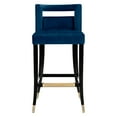 thumbnail image 6 of TOV Furniture Hart Grey Velvet Bar Stool with Silver Tipped Legs, 6 of 6