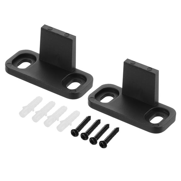 Barn Door Floor Guide, 2Pack - POM Sliding Barn Door Hardware, Flush Design Bottom Flat Swing Stopper Non-slotted