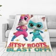 thumbnail image 1 of Manta de dibujos animados SuperKitties para niños y niñas, súper suave, acogedora y cálida, manta de felpa, mantas de franela ligeras y difusas para sofá, cama, viajes y regalos de campamento, 60 x, 1 of 8