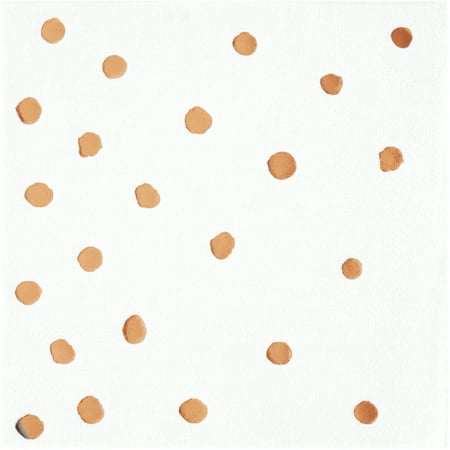 Rose Gold Foil Beverage Napkins  48 Count