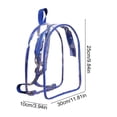 thumbnail image 2 of Heavy Duty Transparent PVC Clear Backpack, Large Capacity Bag, Stadium Approved for Concerts/Work, Sports Games and Security Checks, Suitable for Travel and Daily Outdoor Use, 12*10*4in, Blue, 2 of 6