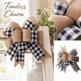 thumbnail image 2 of Christmas Buffalo Plaid Bow Burlap Black White Plaid Bows for Wreath Kitchen Decor 11.8 x 9.4 inch (Black&White), 2 of 8