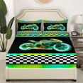 thumbnail image 3 of Erosebridal Dirt Bike Sports Twin Sheet Sets, Yellow Green Bedding Twin Size, Teens 3 Pieces, 3 of 7