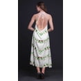thumbnail image 4 of Bimba Robe Teinture sur Nœuds Décontractée Longue Dos Nu à Col Licou pour Femme Robe de Plage Imprimée - Petit, 4 of 6
