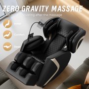 Sesslife Zero Gravity Massage Chair, Full Body Shiatsu Recliner with Air Pressure, Heating, Air Bags, Foot Rollers, Bluetooth and Portable Stand for Bedroom Living Room, Black