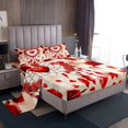 thumbnail image 1 of Ensembles de Literie Attrape-Rêves Rose Taille Simple 3 Pcs, Draps de Lit Fleurs Rétro Cœur Rouge Romantique pour Enfants Filles Femmes, Ensemble de Draps Plume Aquarelle Saint-Valentin avec Drap Plat, Drap-Housse, 1 Taie d'Oreiller, 1 of 5