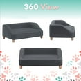thumbnail image 3 of Critter Sitters 36-In. Microfiber Dark Gray Rectangle Pet Bed for Medium-Sized Dogs, 3 of 7