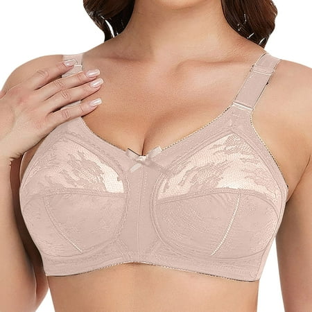 Fsqjgq Bras for Women Underwear Nursing Bras Fitness Brasier Soft Bras for Women Wirefree Plus Size Bra Minimiser Lace Full Coverage Firm Hold Non Padded Non Wired Seamless Sports Bras Yoga Tops