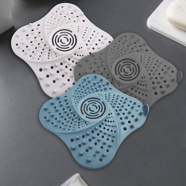 Paquete de 4 cubiertas de drenaje de ducha con pegatinas, goma para fregadero de cocina y ba?o Banban LingWen 8390606670021