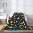 thumbnail image 2 of Throw Blanket for Couch Sofa and Bed, bright colors spots Super Soft Plush Throw Blanket, Fuzzy Cuteness Comfy Warm Washable Flannel Blanket & Throws for All Season, 2 of 5