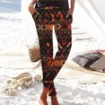 thumbnail image 6 of Women's Wide Leg Pants Print Harem Trousers Slip On Trousers Boho Beach Trousers Lightweight Casual Loose Trousers With Pockets Stretch Dress Casual Flowy Palazzo Pants Women, 6 of 7