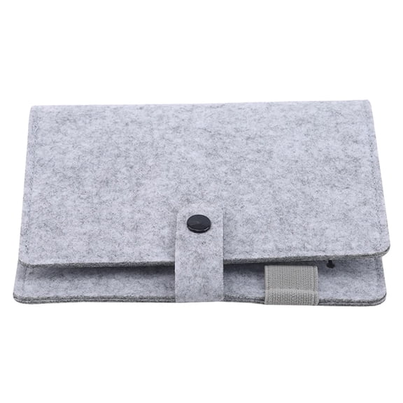 Refillable Journal Cover Felted Cloth 4 Rings Binder with Card Pocket Elastic Pen Slot for Refillable Notebook Planner