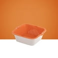 thumbnail image 7 of PuSpu 21x19.5x7cm Orange Plastic Kitchen Drainer Basket 1Pcs Food-Safe Space-Saving Organizer for Vegetables Pasta Prep Home, 7 of 7