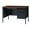 Black Walnut, variant on Hirsh 24x45 Right Hand Single Pedestal Metal Desk Charcoal/Mahogany