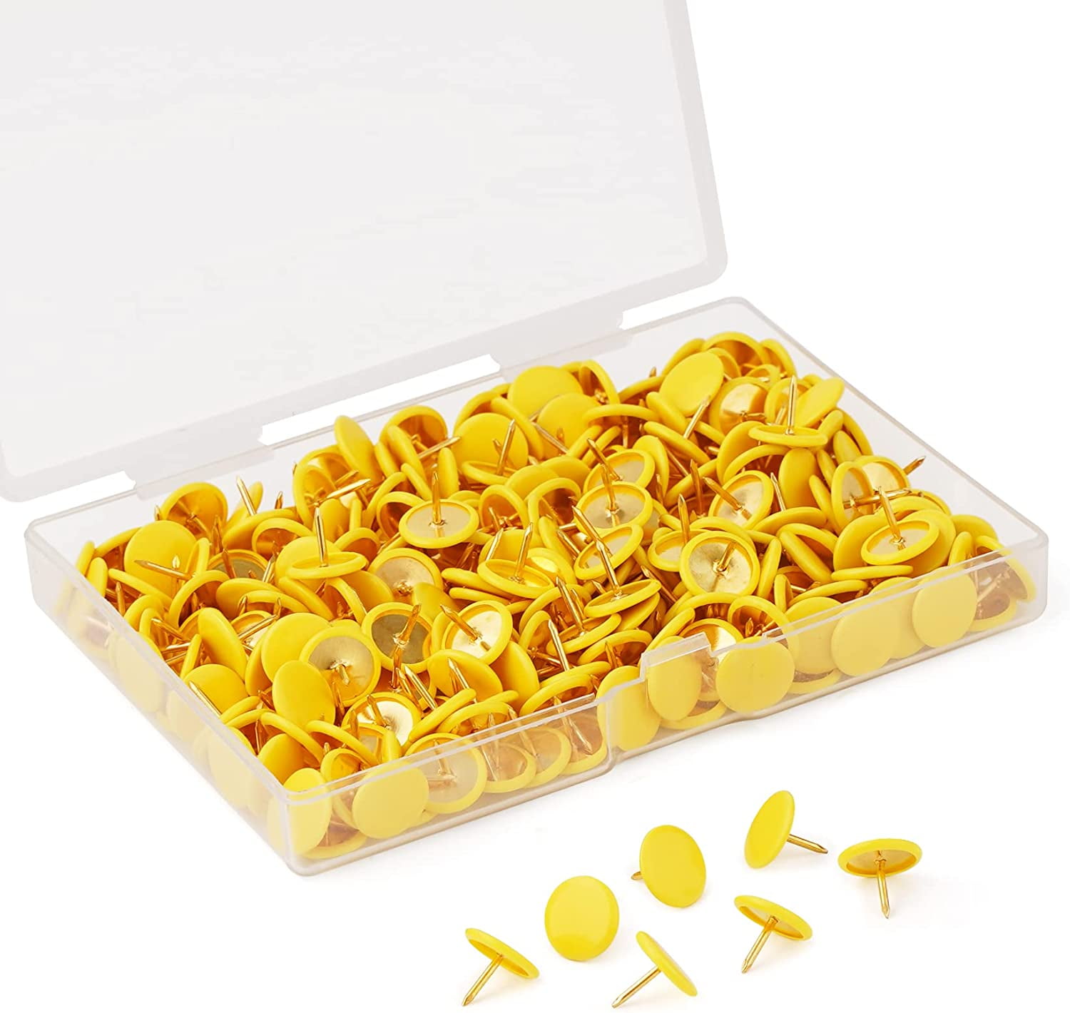 300 Pcs Push Pins ，Thumb Tacks for Cork Board, Round Head Pins Office