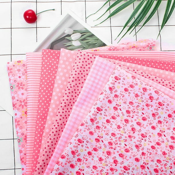 7Pcs 25 * 25cm Tela de algodón DIY Cuadrados surtidos Paquete de cuartos de suite de ropa de cama precortada(25 * 25) Ecomeon no