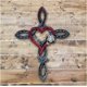 thumbnail image 3 of Cruz de herradura natural con corazón, decoración de arte de pared con cruz de herradura de metal, escultura para colgar en la pared con letrero de cruz de metal, cruz de herradura de arte de estilo vintage para patio al aire libre, hogar, 20 * 30 cm ER, 3 of 5
