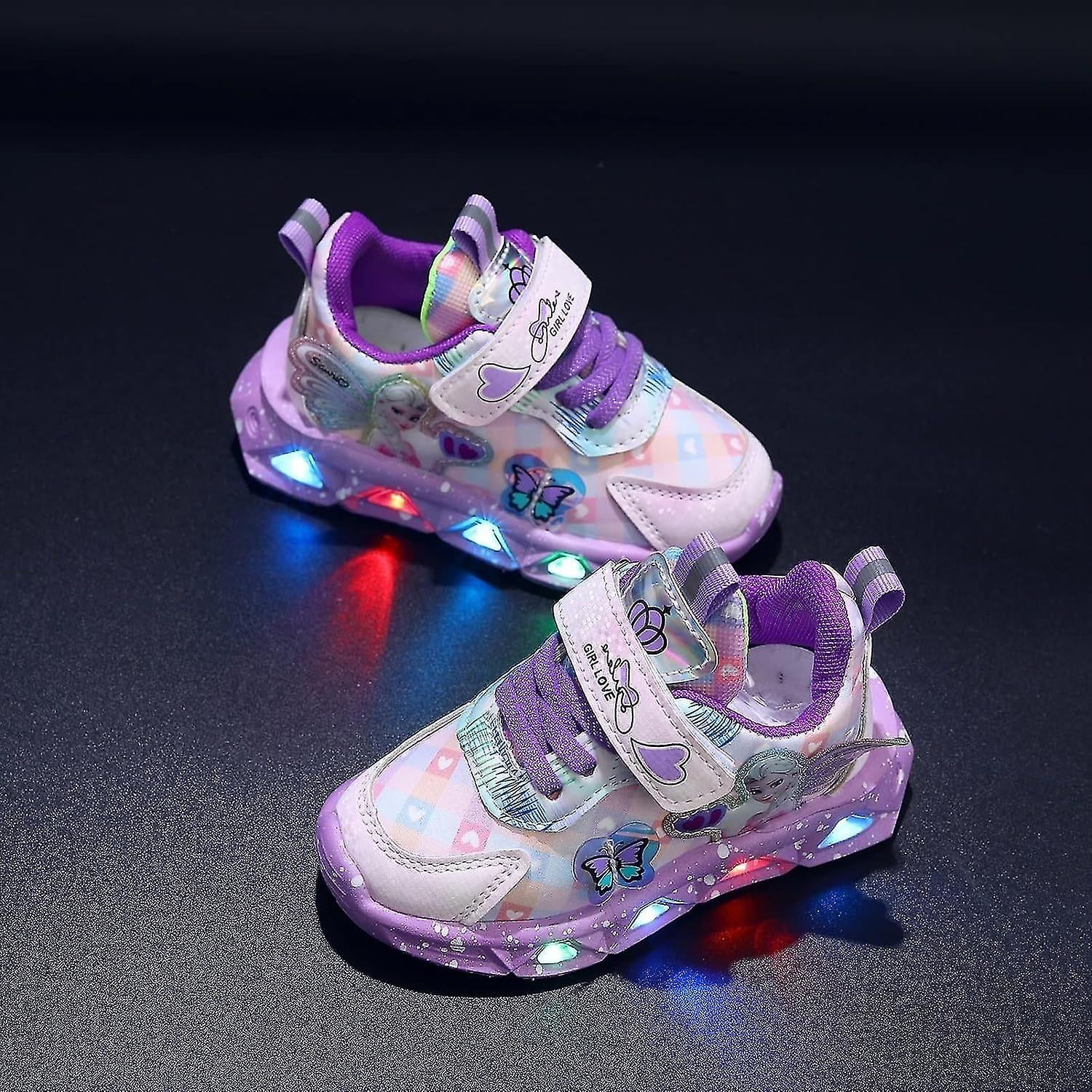 Cool Shoes For Girls Elsa Led Light Up Shoes Flashing Children s Shoes 27 Pink Sneaker children Sport Flashing Sneakers Running Trainer Girl Fashion Princ Walmart