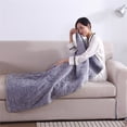 thumbnail image 4 of YOPTOP Rechargeable Heated Blanket Soft 5V Electric USB Blanket Machine Washable for Home Travel office (75X120cm/29.5x47.2inch) with 120cm Extension Line Home Appliances Clearance,gray,One Size, 4 of 9