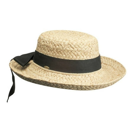 Scala Paper Braid - Women's Scala L521OS Straw Hat with Herringbone Bow
