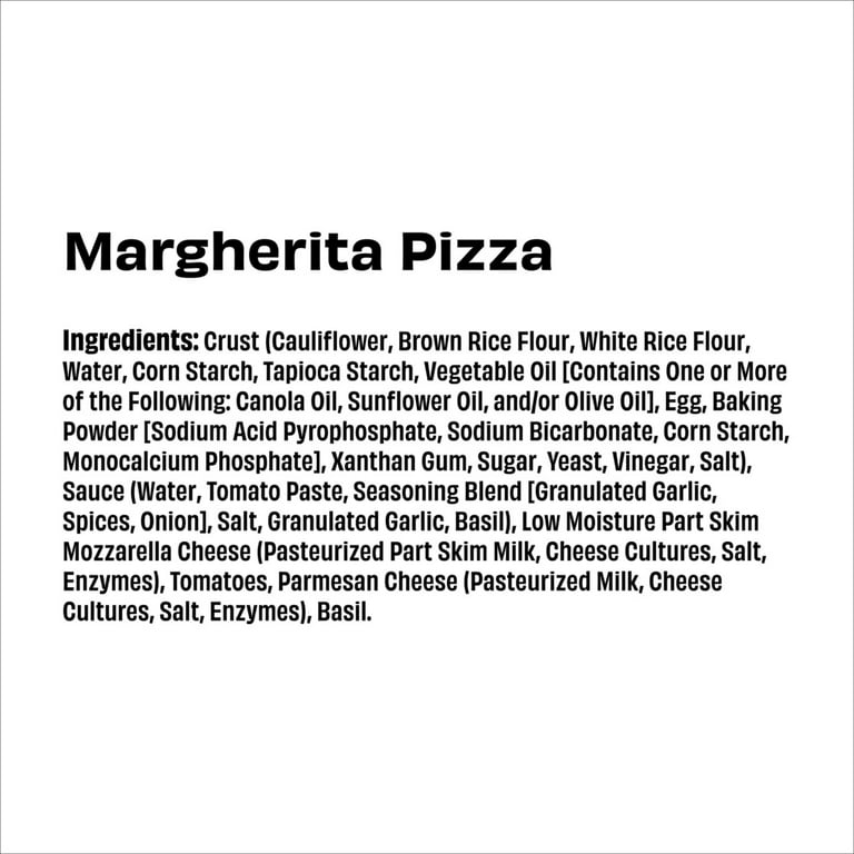 Caulipower Cauliflower Thin Crust Margherita Pizza, Frozen, 10.9 oz